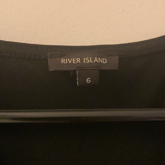 Long Sleeve Black Maxi Dress Size 6 River Island - Picture 4 of 4